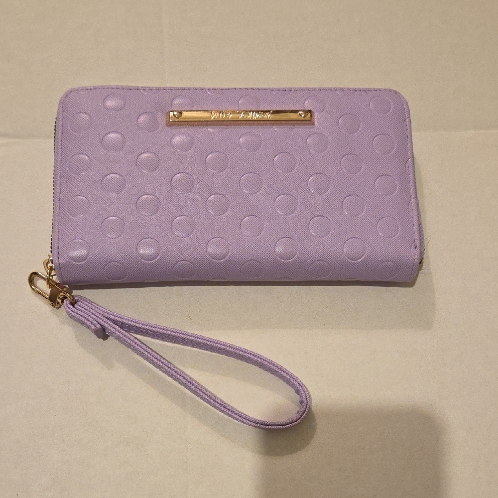 Betsey Johnson Purple Lavender Wristlet Wallet
